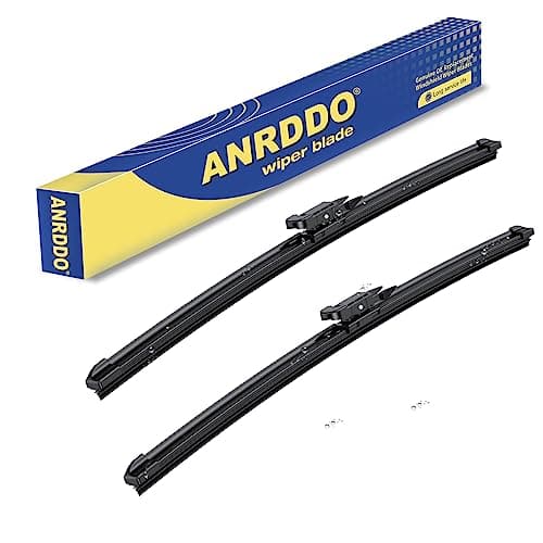 ANRDDO Wipers Factory Replacement For BMW 3-Series 4-Door E90 E91 F30 F31 F34 F80 M3 09/2009-2018,Audi A3 2005-2013 Original Equipment Windshield Wiper Blades Set - 24"+19" (Set of 2) Pinch Tab