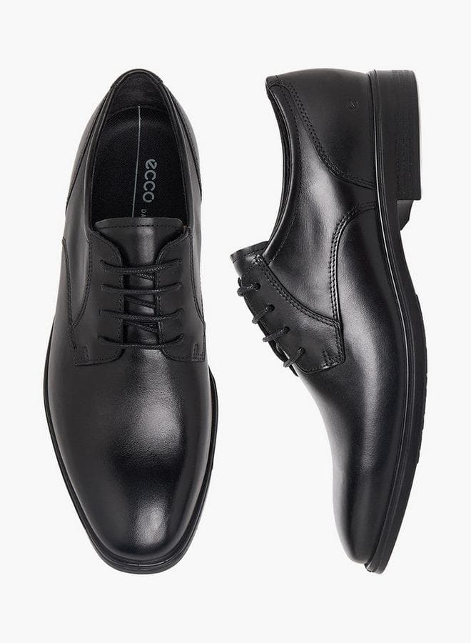 Men Leather Lace-Up Derby Shoes — 42