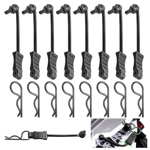20pcs HobbyPark Universal RC Car Body Clips and Pull Tabs Retainer for 1/10 Traxxas Arrma Axial Losi & All 1/8 Redcat HPI HSP Truck Crawler Buggy Shell R Pins Black
