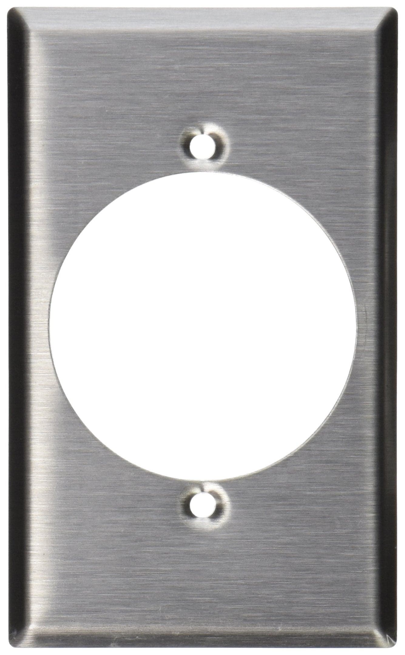 Leviton 1Gang Flush Mount 215Inch Diameter Device Receptacle Wallplate Device Mount 84028 Stainless Steel