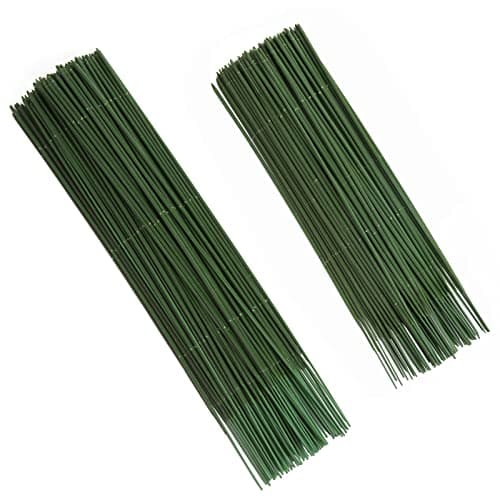 INSUNSIX 200PCS Floral Wire Stems 787inch984 inch Dark Green Bouquet Stems 2mm Diameter for Flower Arrangements DIY Crafts and Making Supplies