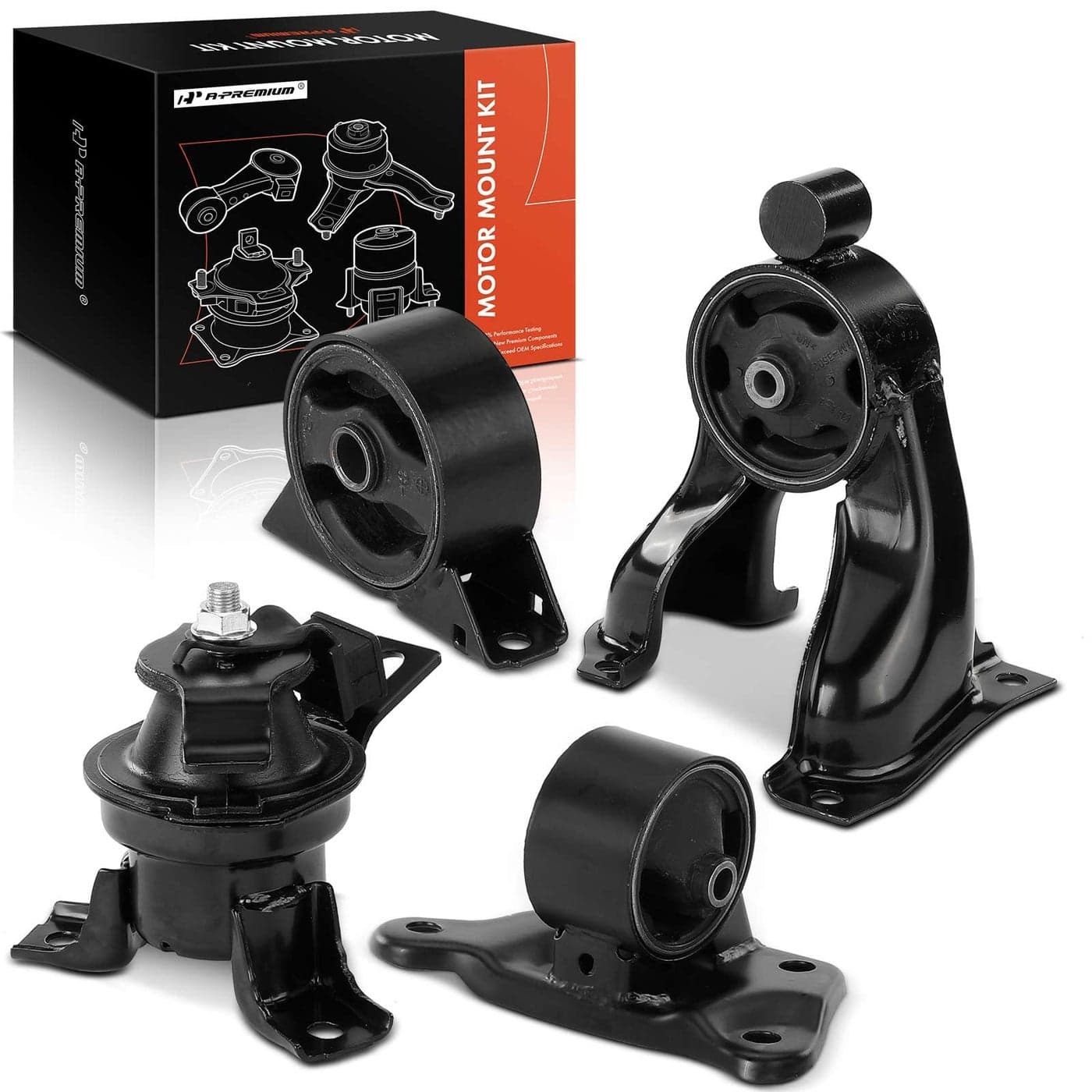 APremium 4PCS Engine Motor Mount and Transmission Mount Set Compatible with Mitsubishi Outlander 2003 2004 2005 L4 24L FWD Automatic Transmission Replace MR961709 MR961111