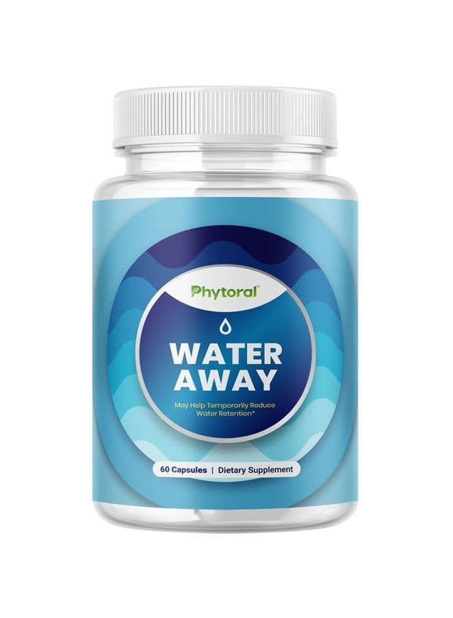 Herbal Diuretic Pills for Water Retention - Fast Acting Water Away Pills with Dandelion Green Tea and Other Natural Diuretics for Water Retention and Bloating Relief for Women and Men (60 Servings)