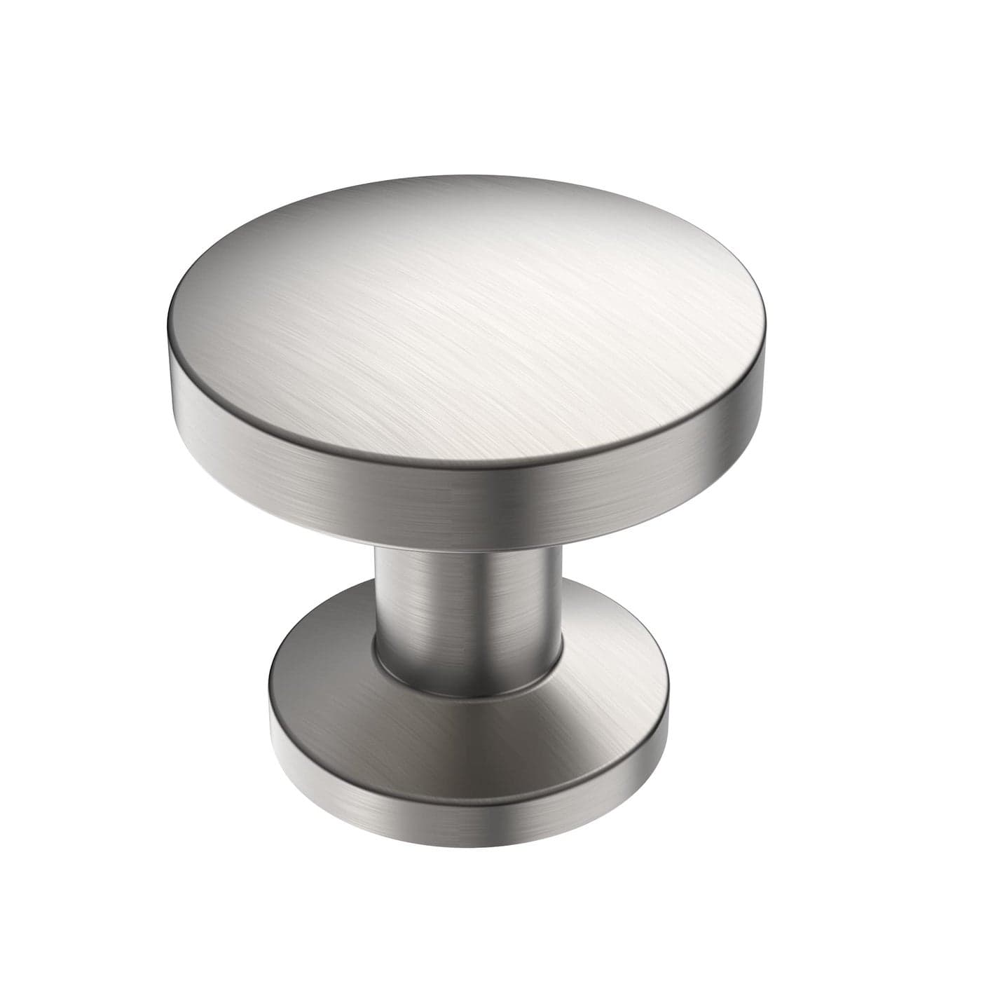 Alzassbg 10 Pack Brushed Satin Nickel Cabinet Knobs 11 Inch30mm Diameter Round Cabinet Knob Hardware for Kitchen Dresser Drawer AL6044SN
