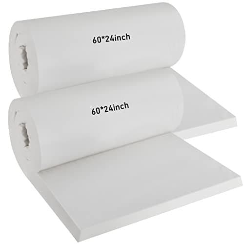 Amylove 2 Pcs Ceramic Fiber Insulation Blanket 60 x 24 x 1 Inch High Density Heat 2600f High Temperature Insulation for Stoves, Kilns, Forges, Fire Bricks, Boilers, Pizza Ovens