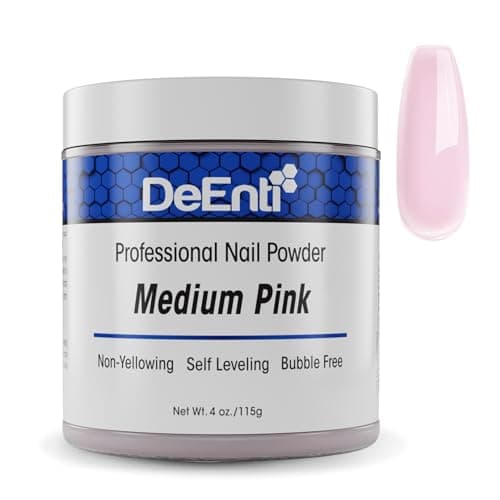 DeEnti Acrylic Nail Powder - 4oz Medium Pink|Professional Grade, Bubble-Free Acrylic Powder for Nails | Long-Lasting, Chip-Resistant Nail Acrylic Powder for Carving, Extensions & Fake Nails