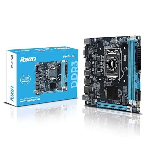FOXIN H61 Motherboard Prime - LGA 1155 Socket with H4611 Chipset | Dual Channel DDR3 Max Memory Upto 16GB (8 GB x 2) RAM | CPU Supports LGA1155 Socket i3/i5/i7 Series CPU | NVME Port | for PC