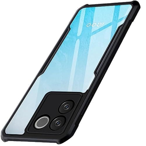 TheGiftKart Crystal Clear Back Cover Case for iQOO Z7 Pro/Vivo T2 Pro 5G | 360 Degree Protection | Shock Proof Design | Transparent Back Case for iQOO Z7 Pro/Vivo T2 Pro (PC & TPU, Black Bumper)