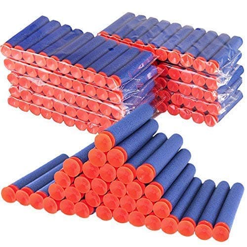 Anvit Soft Foam Suction Bullets Darts for Toys Guns -Sticky Safe Bullets Compatible with Nerf N-Strike and Blaze Storm Blaster Guns ((Pack of 50 Bullets))