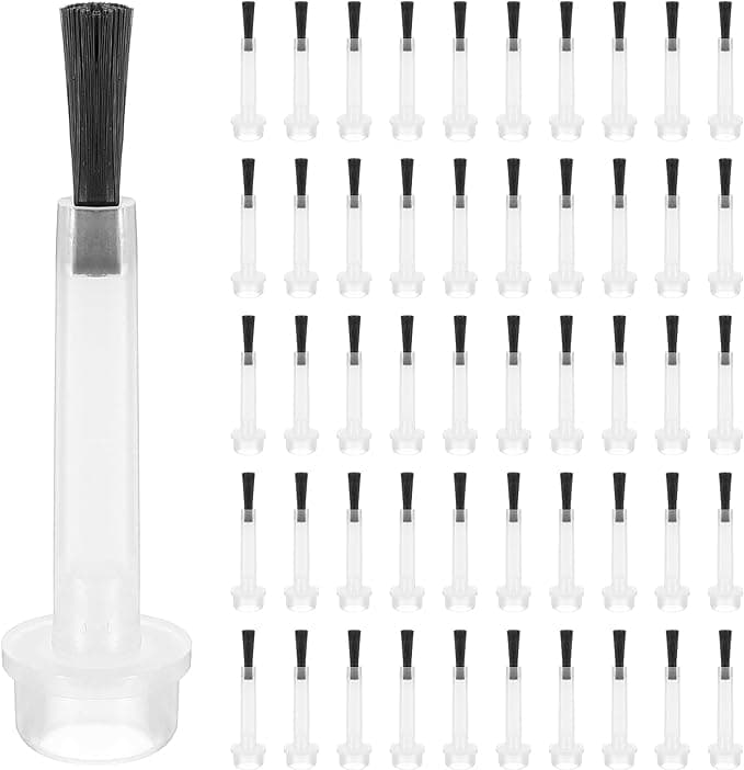 100 PCS Nail Polish Brushes Disposable Soft Nail Varnish Brushes Disposable Dip Nails Powder Liquid Brush Replacement Set Flat Head Brush Design Nails Kit for DIY Nail Art Supplies Black