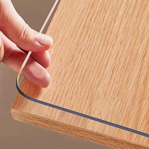 Clear Table Protector 24 x 48 Inch, 1.5mm Thick Plastic Table Cover, Waterproof PVC Clear Table Cover Protector, Desk Protector Mat, Writing Desk Pad for Desktop, Coffee & Dining Room Table