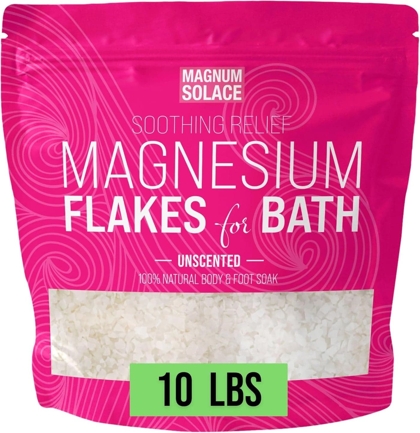 Magnesium Flakes for Bath Magnesium Chloride Flakes Organic Pure Unscented 10 LBS
