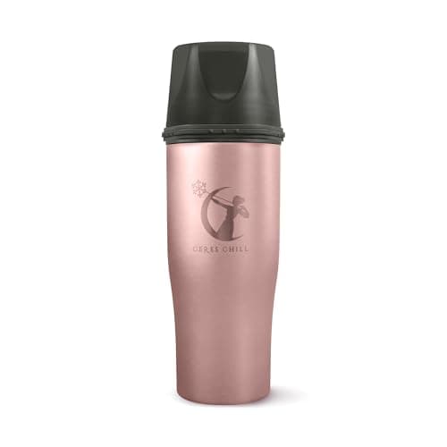 Ceres CHILL Demigoddess Mini Breastmilk Chiller & Warmer – 6–16oz Portable Breast Milk Cooler, Storage & Baby Bottle for Travel, Work or On-The-Go – Pump Compatible Container – Rose Gold