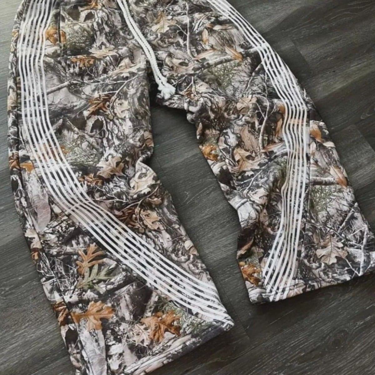 American-Style Washed Leaves Camouflage Function Three-Dimensional Cutting Straight Casual Function Overalls Heavy-Duty Casual Pants