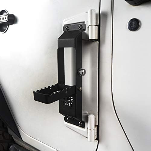Hooke Road Wrangler Door Hinge Step Foot Pedal for 2007-2018 Jeep Wrangler JK & JKU