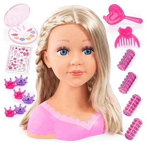 Bayer: Charlene Styling Head 27cm with Blonde Hair, Makeup and Accessories for Creative Play