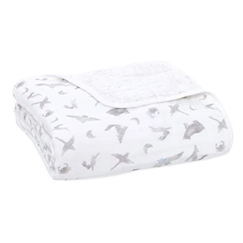 aden + anais 100% Organic Cotton Muslin Baby Blanket Crib Bedding for Newborn Baby and Toddler, Nursery Blanket for Boys and Girls, Baby Registry and Shower Gift - Map The Stars
