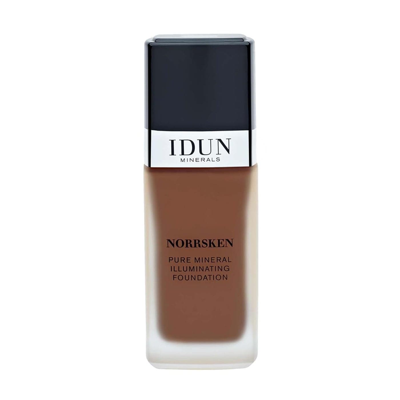 Liquid Norrsken Foundation Silky Smooth Coverage Luminous Dewy Finish for Dry and Dull Skin Water Resistant and Vegan Makeup 225 Siv Warm Dark Brown 101 oz