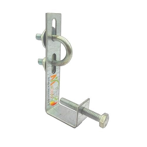 Madhav Solar Panel Cleaning Setup Pipe Support Clamp, L-Shaped Mounting Bracket, Adjustable Installation and suitable for any solar panel | Size 1/2'' (Set of 10 Pcs)