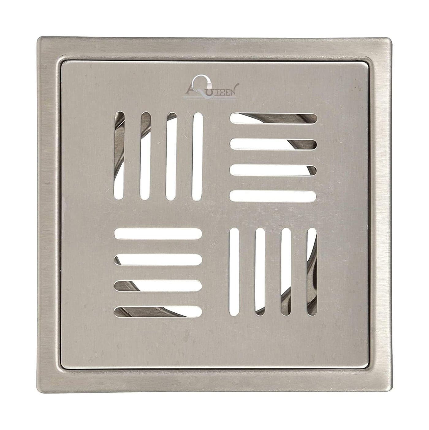JAGGER DJ3004 Square Stainless Steel Bathroom Drain Jali with Cover Without Hole for Floor Water Drain Grating for Home/Bathroom Easy to Clean Blockage (Drain Jalli)