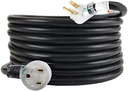 25FT 220V 50AMP Welder Extension Cord, 8 Gauge Heavy Duty Industrial NEMA 6-50 Welding Machine Cord with Lighted End for MIG TIG