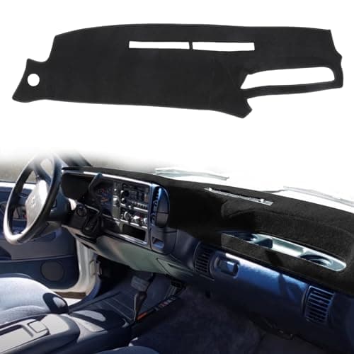 HanLanKa Dashboard Cover Dash Cover Mat Pad Custom Fit for 1995-1996 Chevy Chevrolet Silverado C1500 C2500 C3500 K1500 K2500 K3500 Tahoe Suburban,GMC Sierra Yukon Suburban Pickup Truck(Black)
