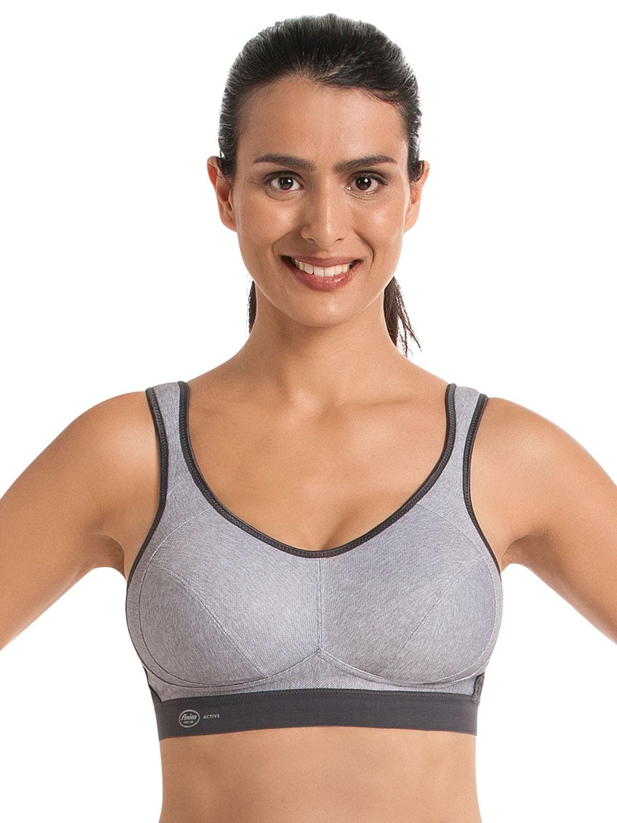 Anita Extreme Control Soft Cup Sports Bra Heather Grey 34G