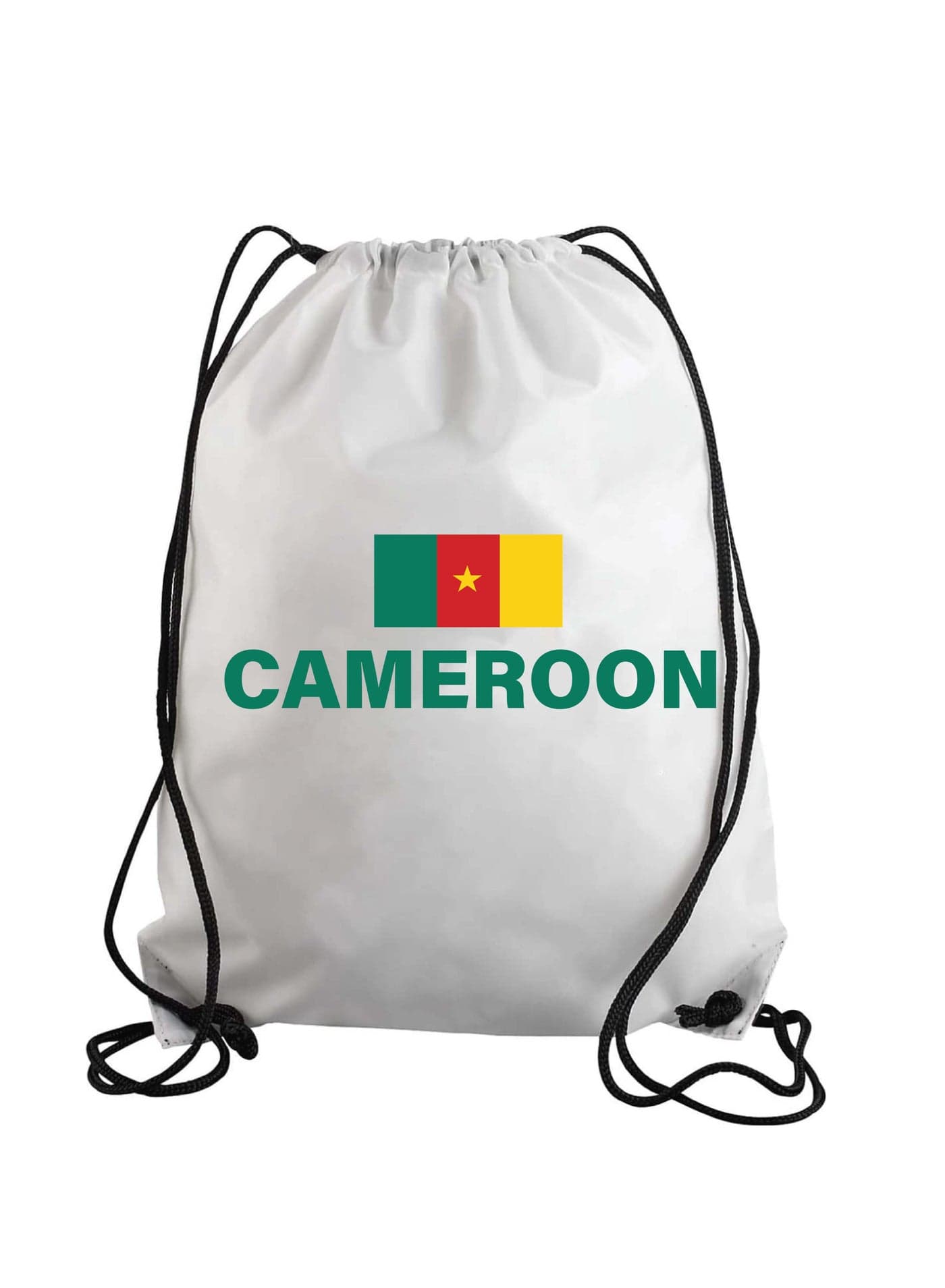 Cameroon Soccer Drawstring Bag or Backpack Suitable for Adults and Kids and Sports Fans (Design 3)