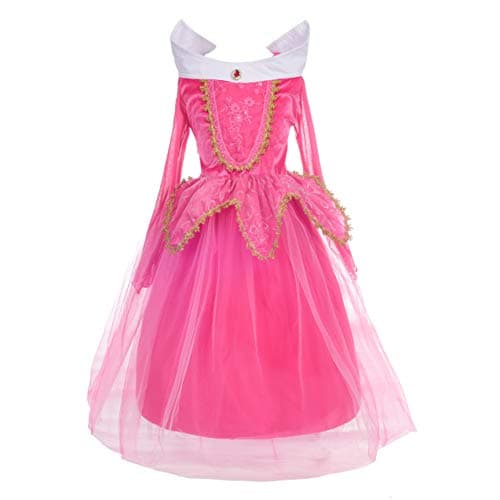 Dressy Daisy Girls Sleeping Princess Dress Up Costume Birthday Halloween Christmas Fancy Party Outfit Size 4-5 Hot Pink