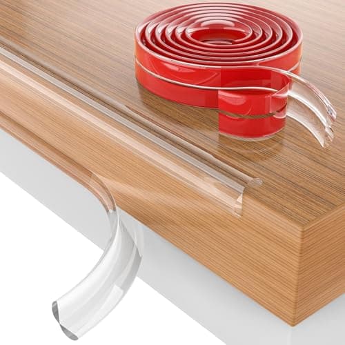 EKDHRA 5 Meter Edge Protector, Baby Proofing Edge Protector Strip for Baby, Child Proof Table Edge Protectors Guards Safety Bumper Cover for Furniture Desk Crib Gate Bed Wall Soft Silicone