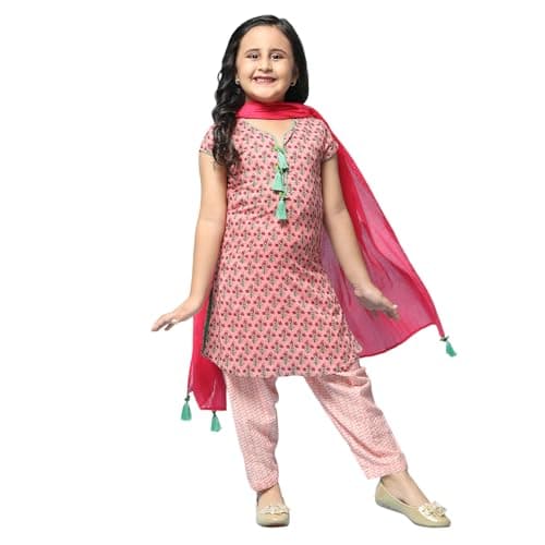 Biba GIRLS PRINTED STRAIGHT KID(KW2671_PINK_9)