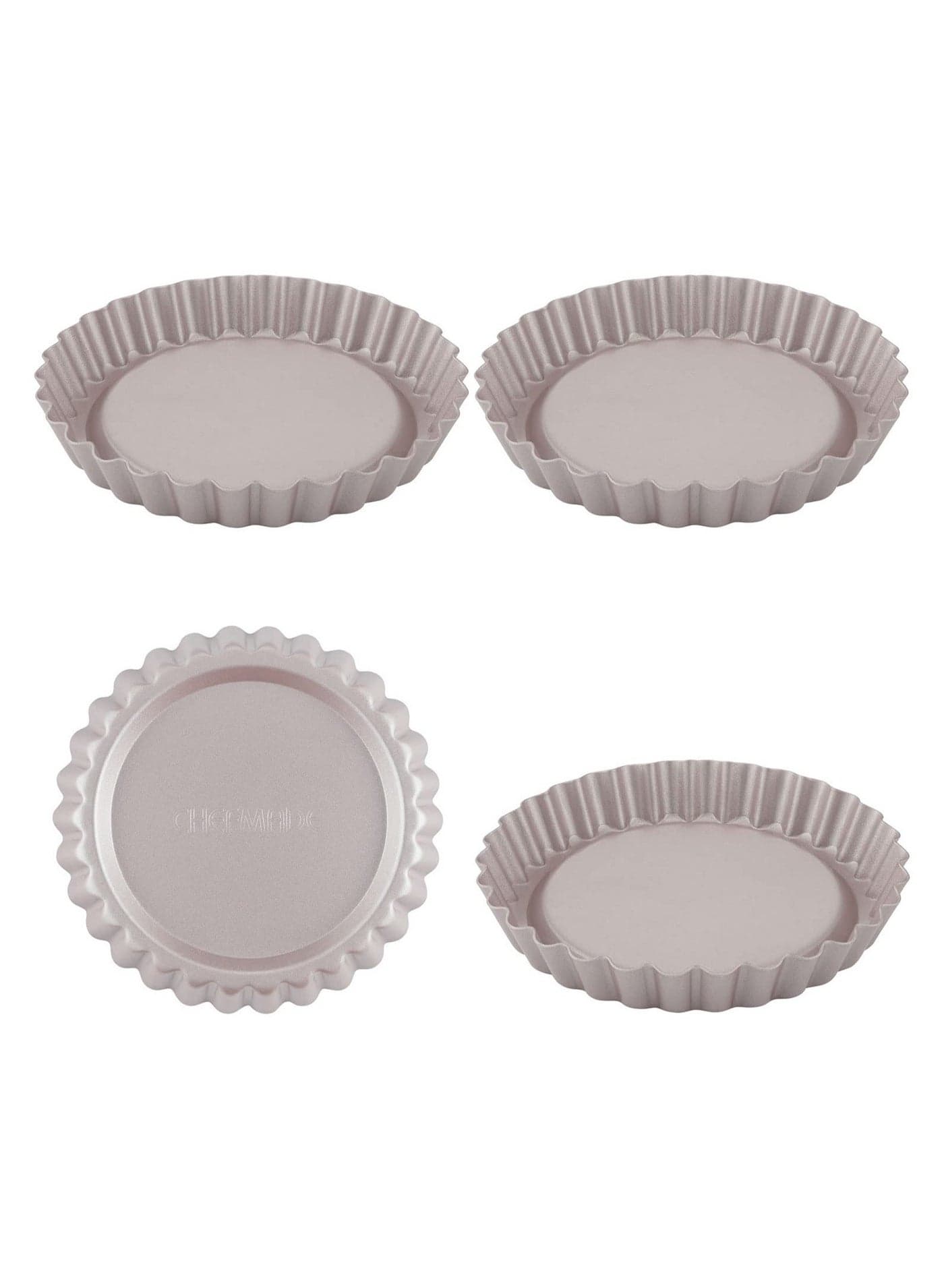 Round Tart Pan Non Stick 4 Inch 4Pcs Quiche Pan
