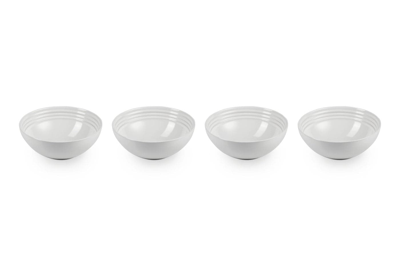 Le Creuset Stoneware Set of 4 Soup Bowls 22 oz 625 each White