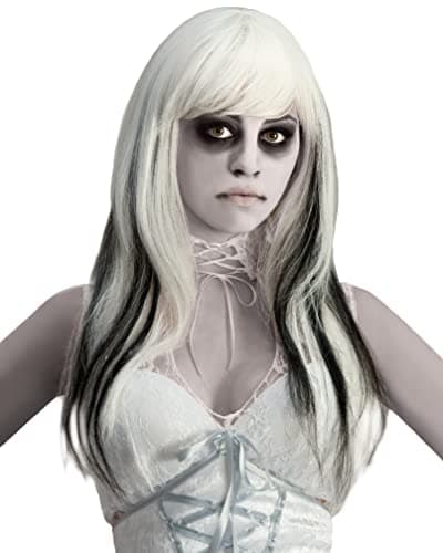 Rubies Streaked Phantom Ghost Wig for Adults, Women's No Size White