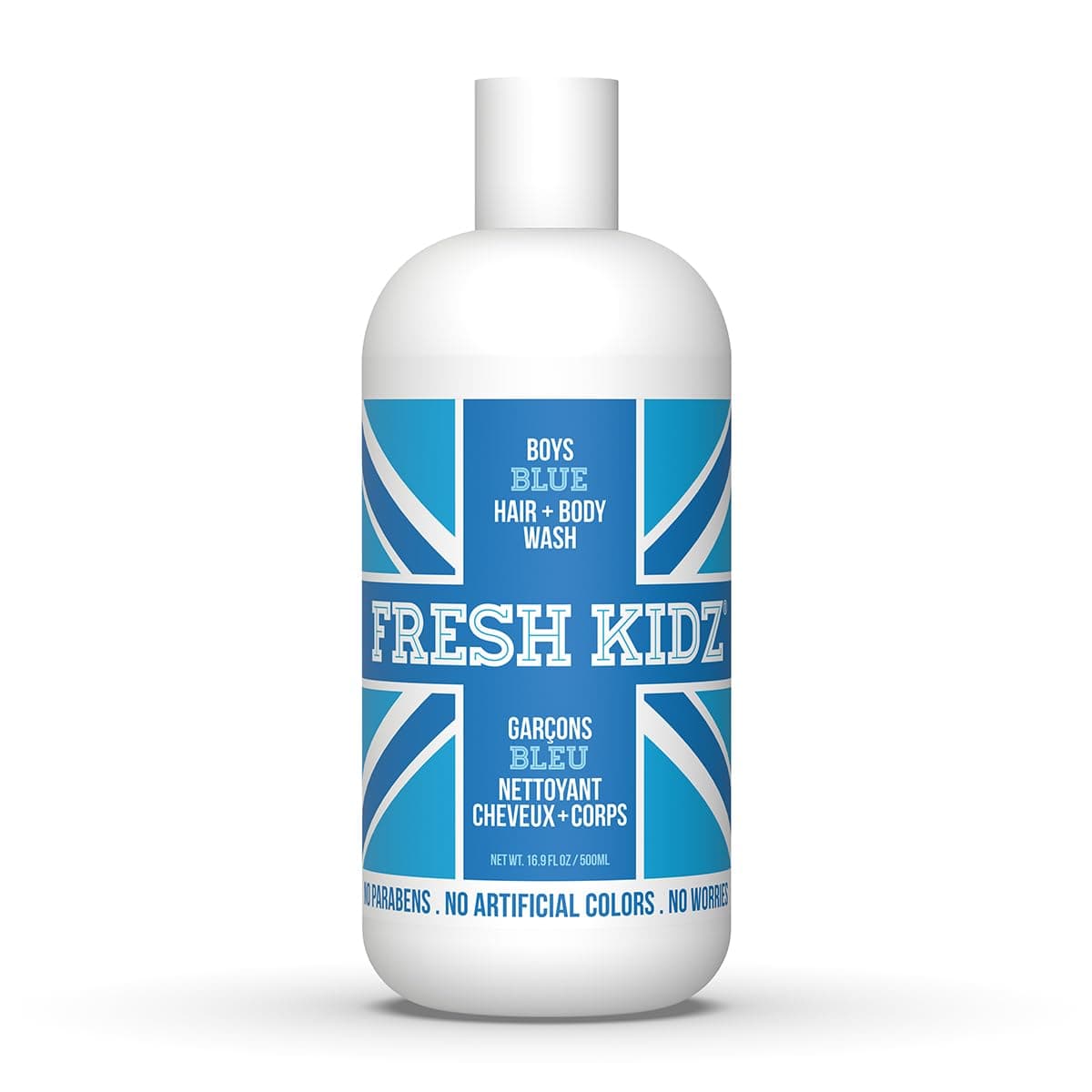 Fresh Kidz Hair Body Wash for Kids and Teens Gentle Bath and Shower Cleanser for All Skin Types Boys Blue 169 FlOz
