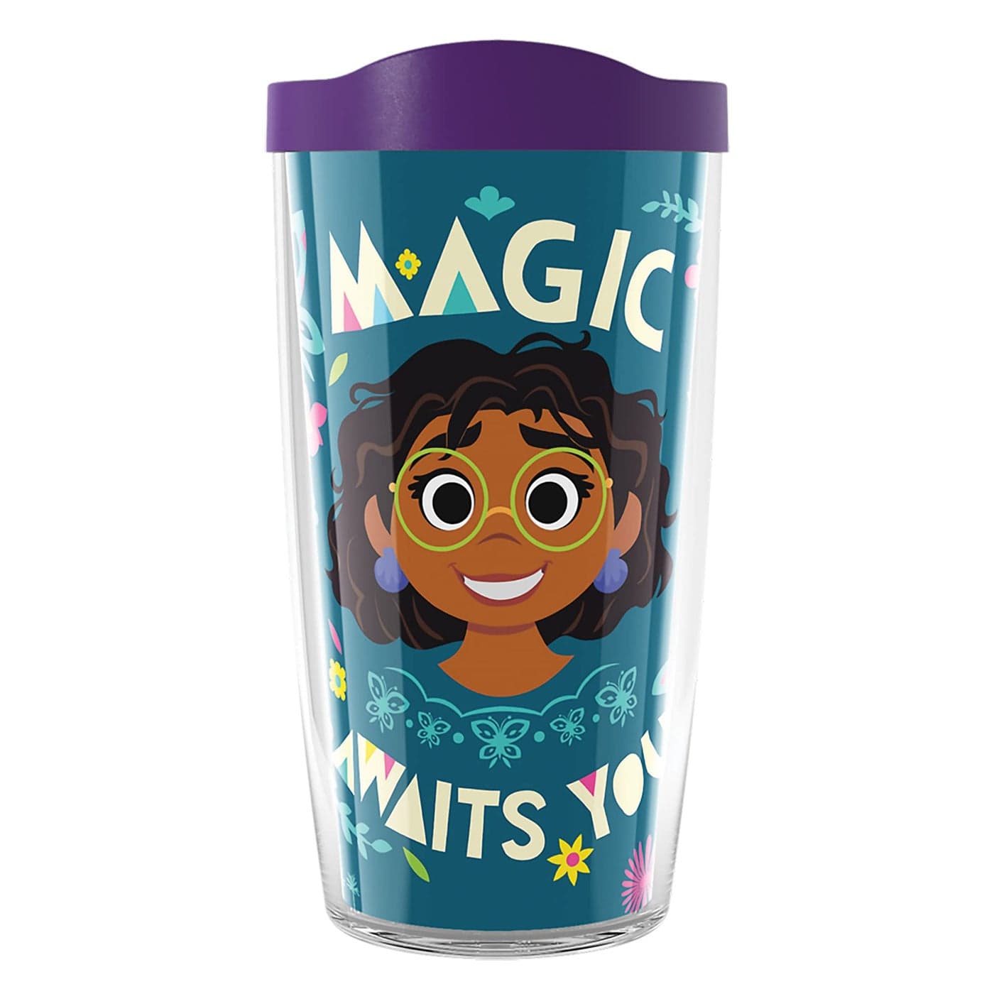 Tervis Made in USA Double Walled Disney Encanto Insulated Plastic Tumbler Cup Keeps Drinks Cold Hot 16oz Clear