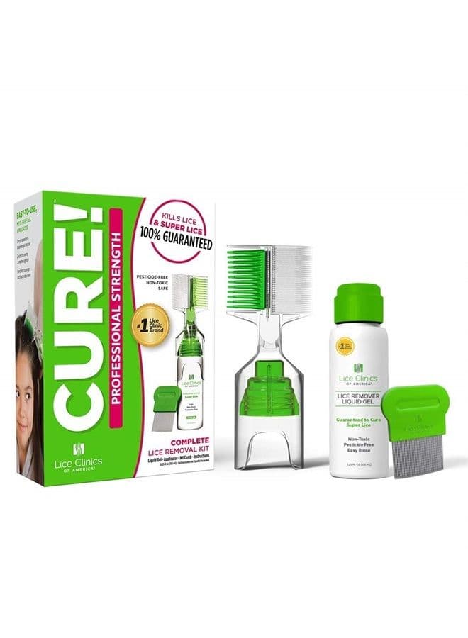 Lice Treatment Kit by Clinics-Guaranteed to Cure Lice, Even Super Lice-Safe, Non-Toxic (Complete Head & Removal with Shampoo, Metal Comb More)