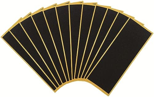 RACOFSB Fingerboard Foam Grip Tape Finger Skateboard Griptape 40mmX110mm 12pcs Black