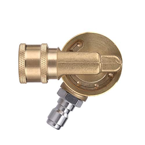 M MINGLE Gutter Cleaner Attachment, Pivoting Coupler for Pressure Washer Nozzle, 240 Degree Rotation, 1/4 Inch Quick Connect, 4500 PSI