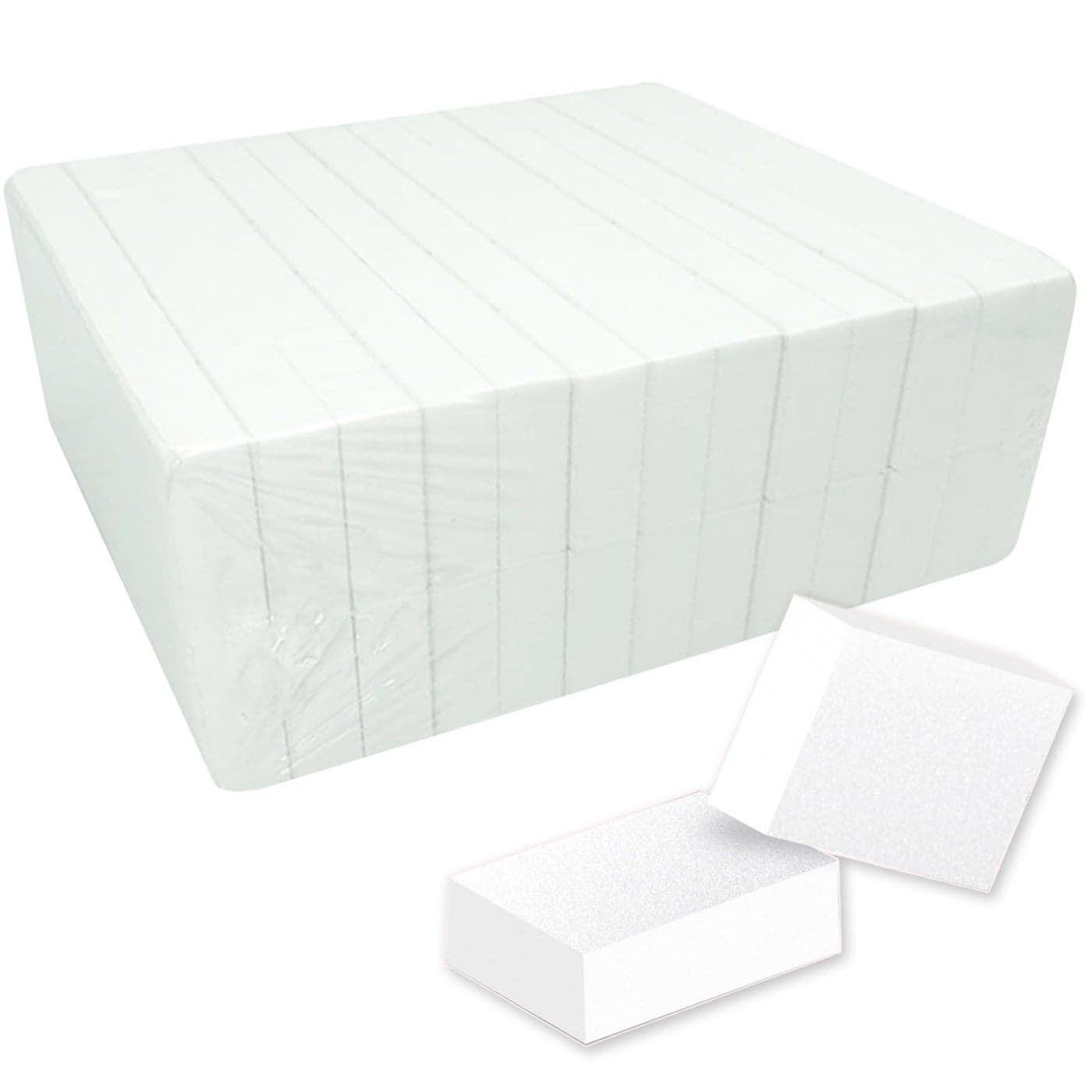 Maryton Nail Buffer Mini Block Files 100120 Grit for Acrylic Nails 130 Count White