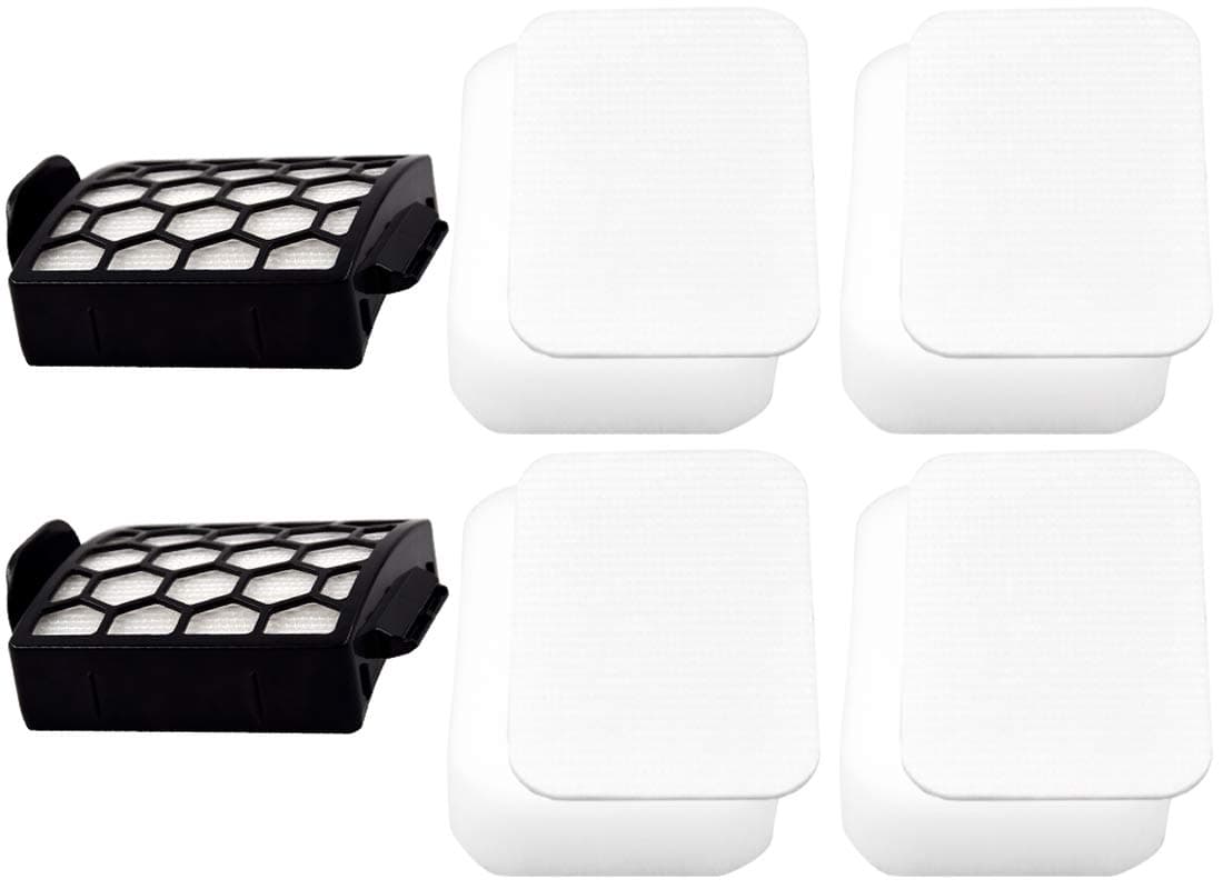 Dttery 4 Foam Felt 2 HEPA Filters kit Replacement for Shark Navigator Pet Pro ZU60 ZU62 Pet Plus NV251 NV255 Swivel Pro NV150 NV151 Upright Vacuum Part 1238FT60 1239FT60