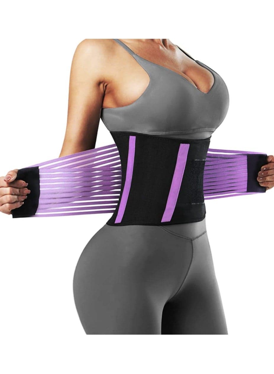 Waist Trainer for Women Men Waist Trimmer Cincher with Dual Belly Band Adjustable Body Shaper Weight Loss Waist Tummy Cincher Slimming Sauna Sweat Belt Fitness Workout Gym XL
