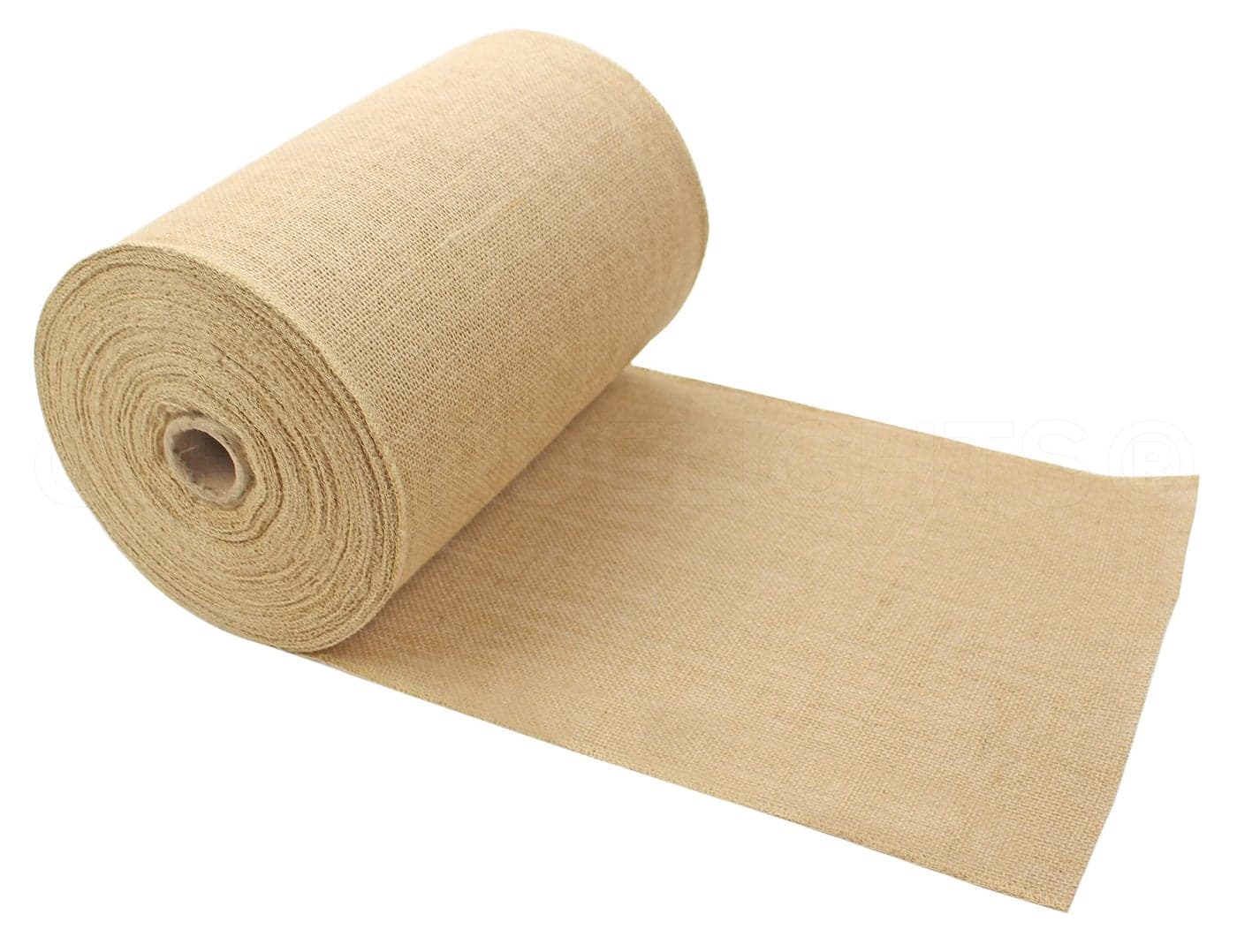 CleverDelights 12 Premium Burlap Roll 50 Yards NoFray Finished Edges Natural Jute Burlap Fabric