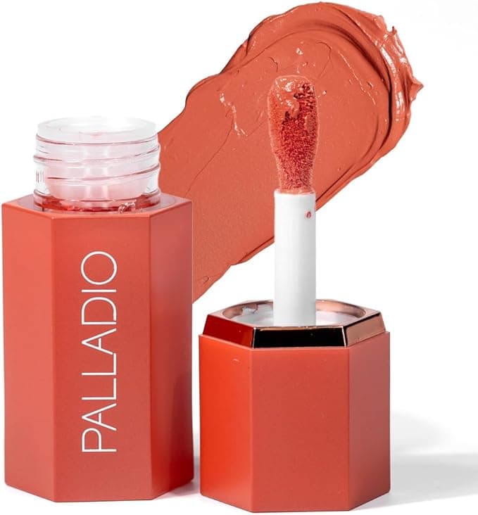 Palladio Liquid Blush for Cheeks Lips 2in1 Makeup Face Blush Weightless Cream Formula Smudge Proof LongWearing Pigmented Blush Natural Look Makeup Face Blushes Dewy Finish Deep Fuchsia