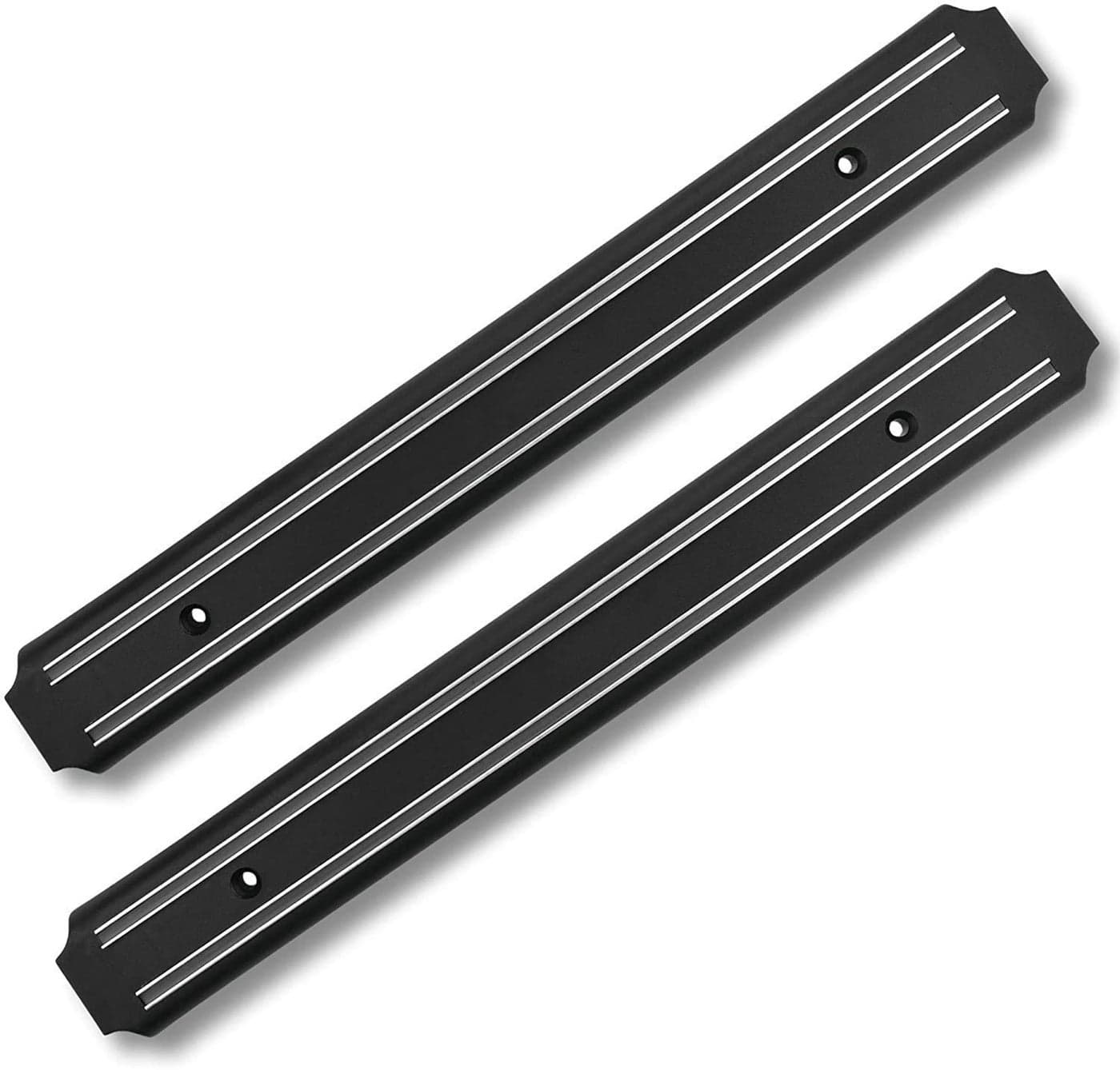 RETSPHIX 33cm 2 Pcs Magnetic Knife Bar Magnetic Knife Storage Strip Magnet Kitchen Knife Holder Knife Rack Strip Patti 13 Inch Knife Strip Black