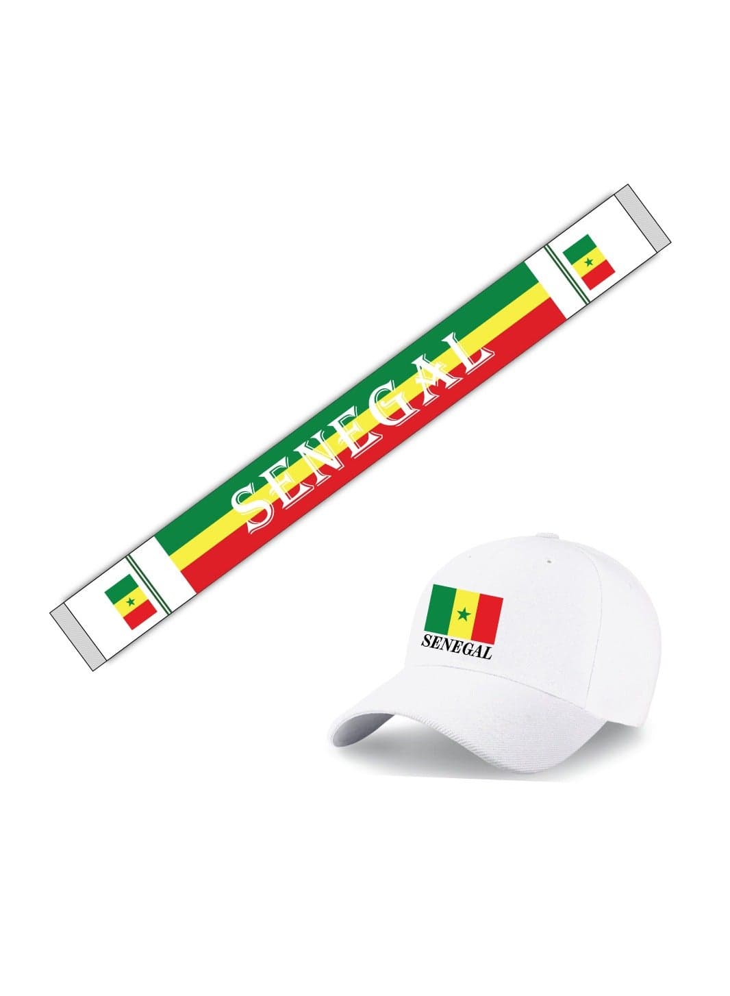 Senegal Sports Combo Pack - Gifts For Sports Fan - Cap - Scarf