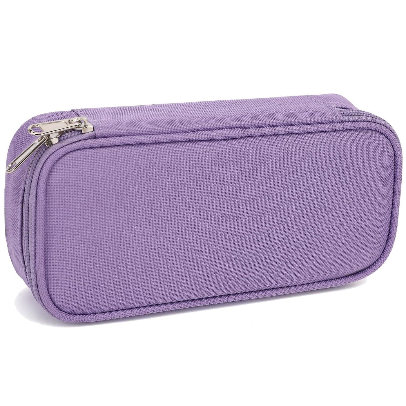 FlowFly Large Capacity Pencil Case for Kids Boys Girls Zippered MultiFunctional Pen Pouch Soft Portable Pencil Bag for School Teens Students Purple