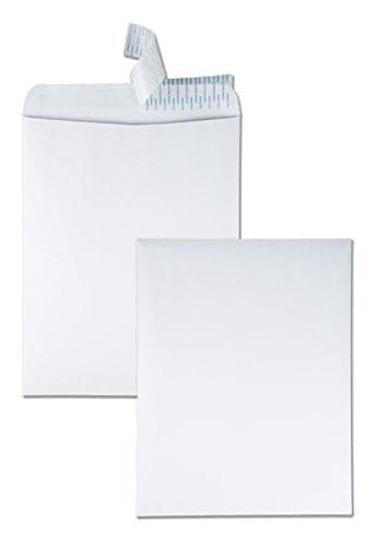 Quality Park 12 x 1512 Catalog Mailing Envelopes RediStrip Self Seal Closure 28 lb White Wove Paper 100 per Box QUA44082
