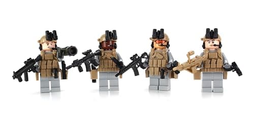 Battle Brick 16 Inches Tall Custom Special Forces Army Rangers Custom Minifigure Compatible with LEGO Bricks 90 Gear Made in the USA Genuine Military Minifig Ages 10 to AFOL