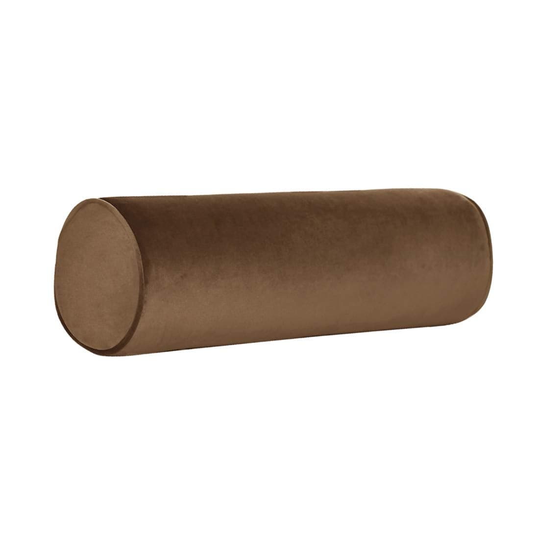 Tinbolunce Memory Foam Roll Pillow for KneeLegNeck Full Moon BolsterRound Cylinder Pillow for Sleeping on Side or Back Removable Cooling Cover Length 18 x 6 Diameter Chocolate Brown